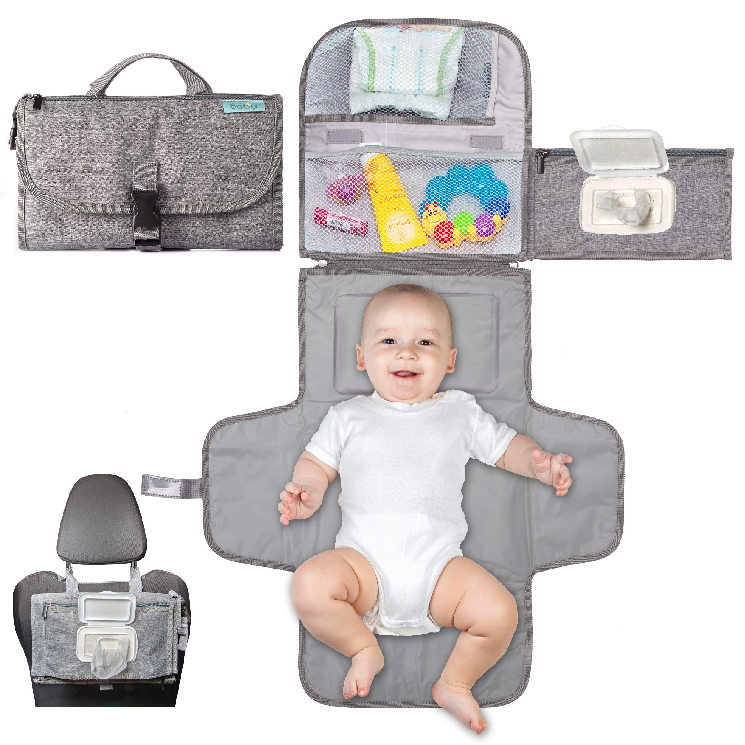 Kopi Baby Portable Diaper Changing Pad - Black Arrow