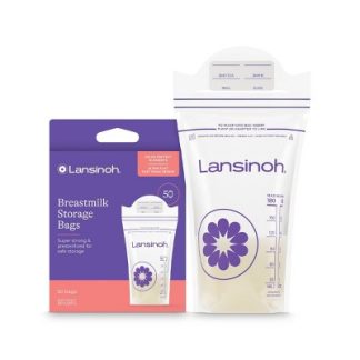 Lansinoh Breast Milk Storage Bags, 50ct/6oz