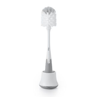 OXO Tot Bottle Brush with Bristled Cleaner & Stand - Gray