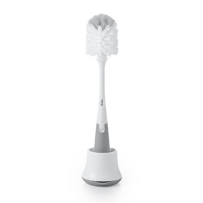 OXO Tot Bottle Brush with Bristled Cleaner & Stand - Gray