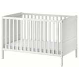 SUNDVIK Crib, white, 27 1/2x52"